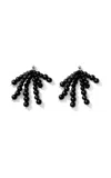 Sophie Monet Wooden Bead Fringe Earrings In Black