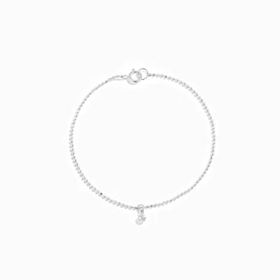 Sophie Ratner Jewelry Pierced Diamond Beaded Chain Bracelet Large In Metallic
