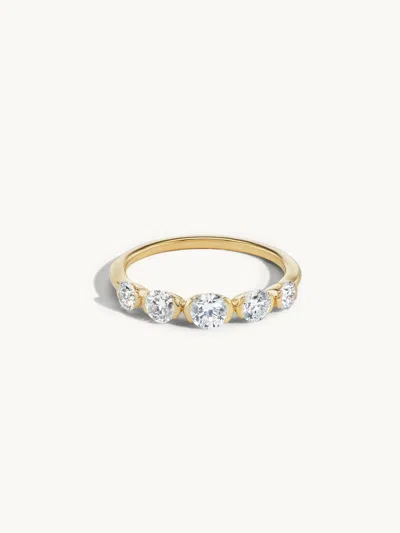 Sophie Ratner Jewelry Sunrise Five Diamond Ring 9.5 In Gold