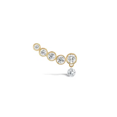 Sophie Ratner Pierced Diamond Ear Climber Earring In Gold