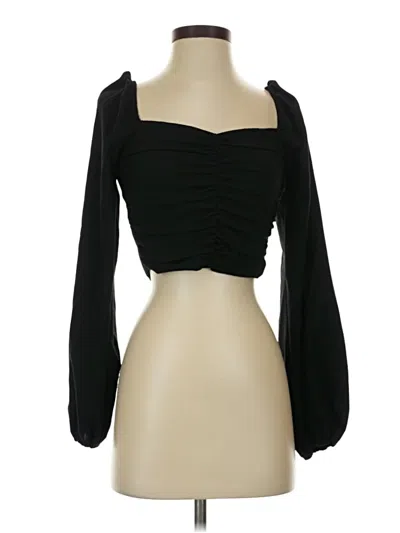Pre-owned Sophie Rue 3/4 Sleeve Blouse In Black