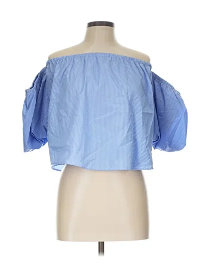 Pre-owned Sophie Rue 3/4 Sleeve Blouse In Blue