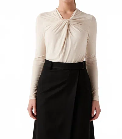 Sophie Rue Cassidy Twist Front Top In Oyster In Neutral