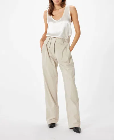 Sophie Rue Classic Teddy Trouser In Taupe In Beige