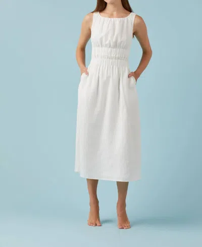 Sophie Rue Juliette Elastic Waist Dress In White