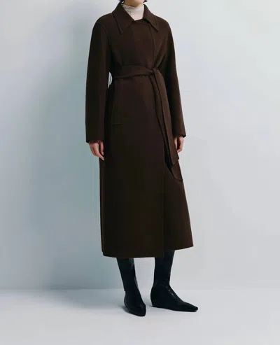 Sophie Rue Kerrie Belted Handmade Coat In Brown