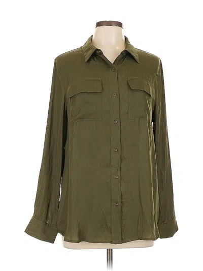Pre-owned Sophie Rue Long Sleeve Blouse In Green
