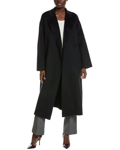 Sophie Rue Luna Oversized Wool Coat In Blue