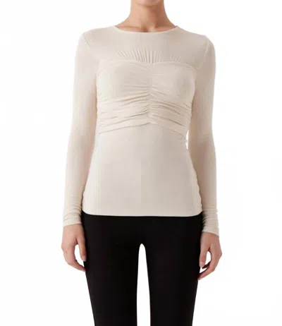 Sophie Rue Lynette Ruched Top In Ecru In Neutral