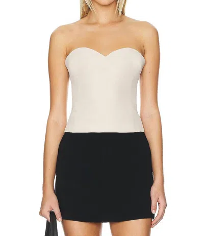 Sophie Rue Marina Sweetheart Top In Beige In White