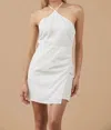 Sophie Rue Mini Halter Dress In White In White