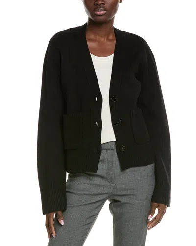 Sophie Rue Pocket Wool & Cashmere-blend Cardigan In Black