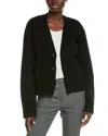 Sophie Rue Pocket Wool & Cashmere-blend Cardigan In Black