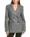 Sophie Rue Roen Wool-blend Suit Jacket In Grey