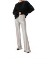 Sophie Rue Satin Bell Pant In Grey In Gray