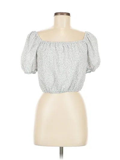 Pre-owned Sophie Rue Short Sleeve Blouse In Blue