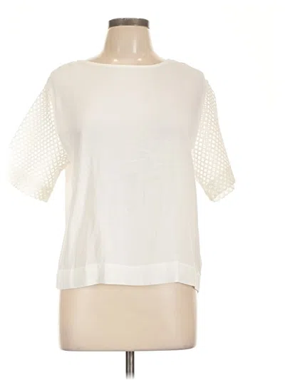 Pre-owned Sophie Rue Short Sleeve Top Ivory Boatneck Tops