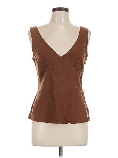 Pre-owned Sophie Rue Sleeveless Blouse In Brown