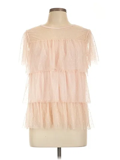 Pre-owned Sophie Rue Sleeveless Top Pink Strapless Neckline Tops