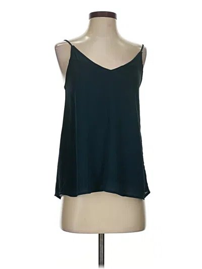 Pre-owned Sophie Rue Sleeveless Top Teal Scoop Neck Tops In Blue