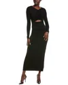 Sophie Rue Stella Ruched Maxi Dress In Black
