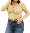 Sophie Rue Twist Front Top In Celery In Yellow