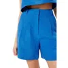 Sophie Rue Juniper Linen Shorts In Blue In Blue
