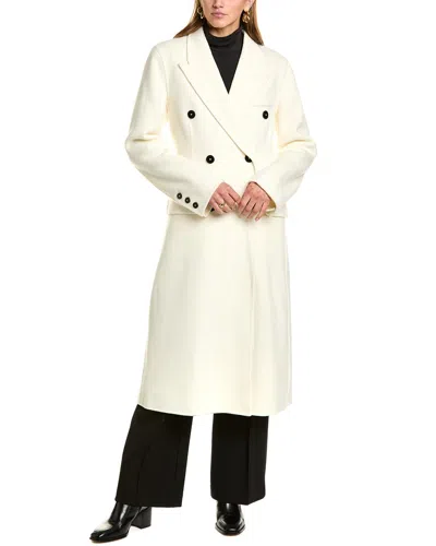 Sophie Rue Wrenley Wool Midi Coat In White