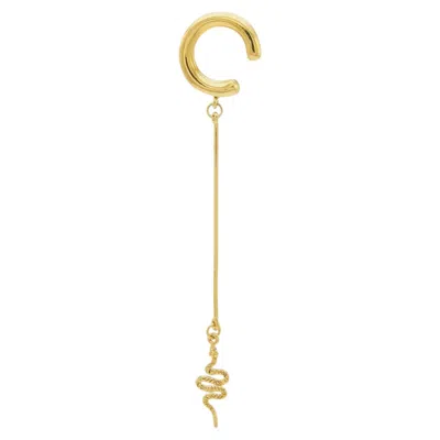 Pre-owned Sophie Simone Designs Barra Serpentine Earcuff In 22k Gold Plated Bronze By  In Multi