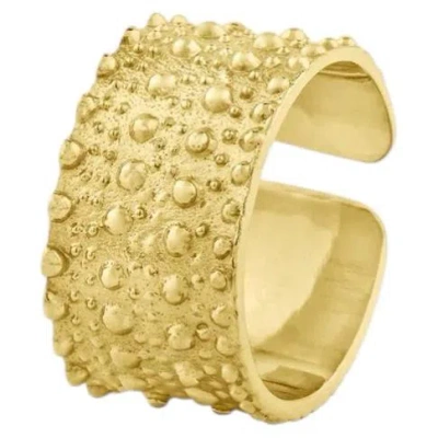Pre-owned Sophie Simone Designs Horizon Ring In 22k Gold Plated Bronze By  In Multi