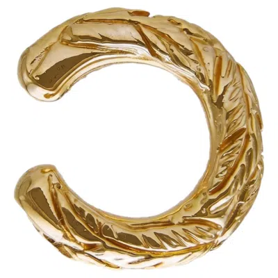 Pre-owned Sophie Simone Designs Quetzal Tail Earcuff In 22k Gold Plated Bronze By  In Multi