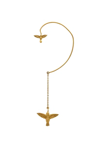 Sophie Simone Designs Women's Earcuff Two Hummingbirds - Silver
