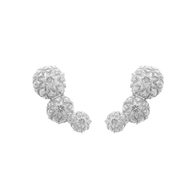 Sophie Simone Designs Women's Earrings Three Peyotes Aura - Silver