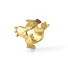 Sophie Simone Designs Women's Gold Cactus Ring With Ruby In Gold