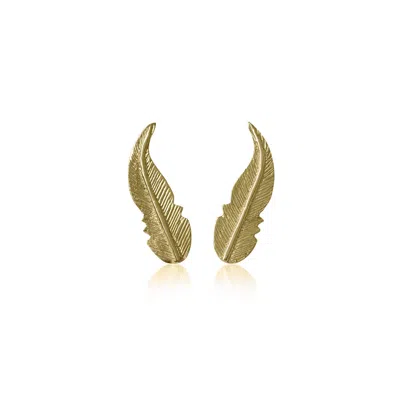 Sophie Simone Designs Women's Gold Earrings Feather
