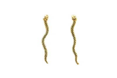 Sophie Simone Designs Women's Gold Earrings Mini Serpentine Rectos