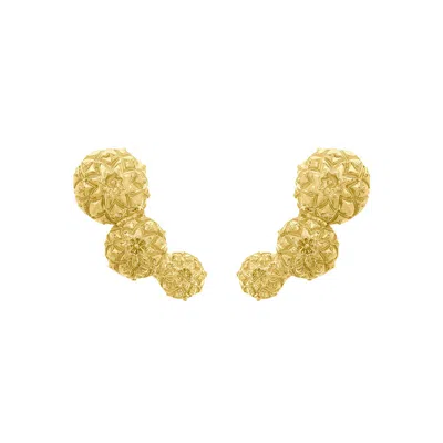 Sophie Simone Designs Women's Gold Earrings Three Peyotes Aura