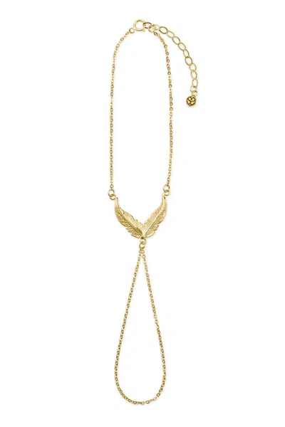 Sophie Simone Designs Women's Gold H& Bracelet Feather