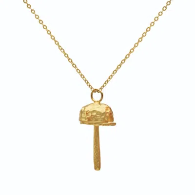 Sophie Simone Designs Women's Gold Hammered Shroom Locket Necklace