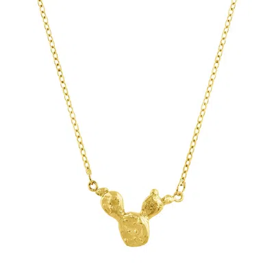 Sophie Simone Designs Women's Gold Necklace Cactus