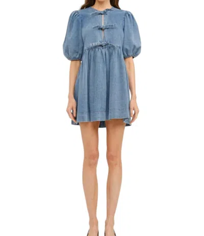 Sophie The Label Arlo Denim Dress In Light Wash In Blue