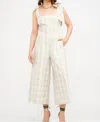 Sophie The Label Sofie Gingham Jumpsuit In Cream In White