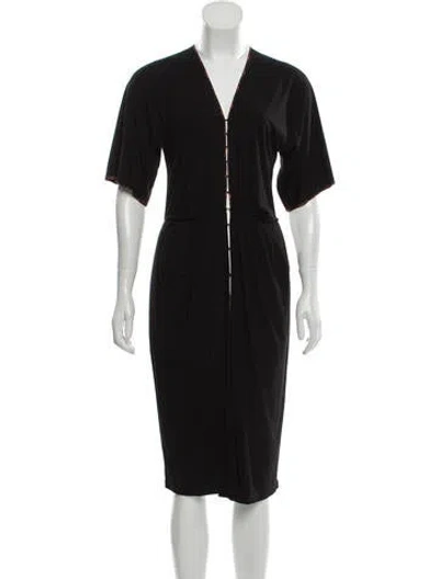 Pre-owned Sophie Theallet Knee-length Short Sleeve Dress In Black