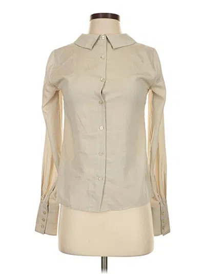 Pre-owned Sophie Theallet Long Sleeve Blouse In Ivory