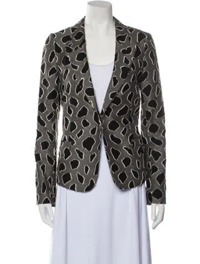 Pre-owned Sophie Theallet Printed Blazer In Black