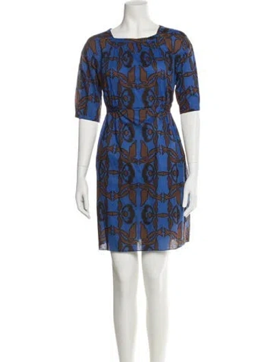 Pre-owned Sophie Theallet Printed Mini Dress In Blue
