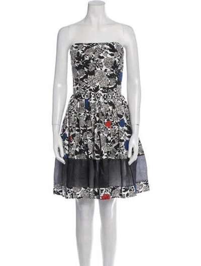 Pre-owned Sophie Theallet Printed Mini Dress In White