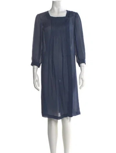 Pre-owned Sophie Theallet Silk Knee-length Dress In Blue