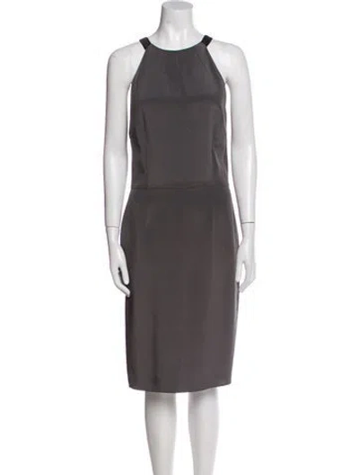 Pre-owned Sophie Theallet Silk Knee-length Dress In Gray