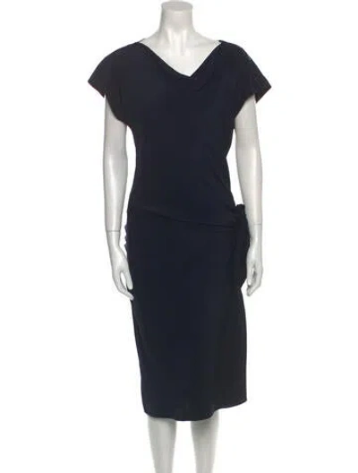 Pre-owned Sophie Theallet Silk Midi Length Dress In Blue